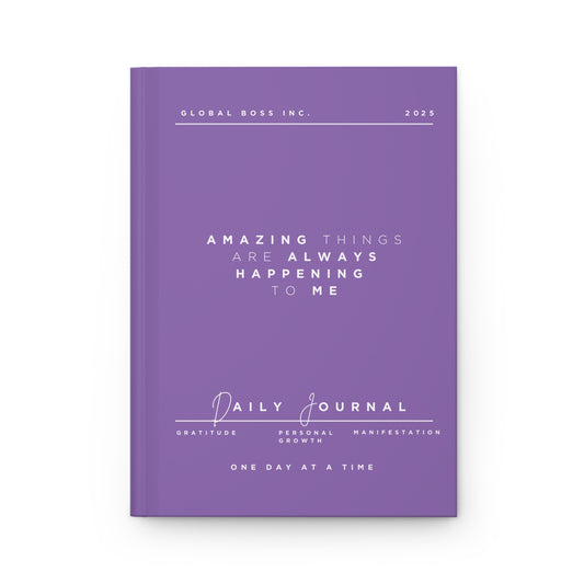 Amazing Things Are Always Happening To Me Hardcover Journal Matte Purple