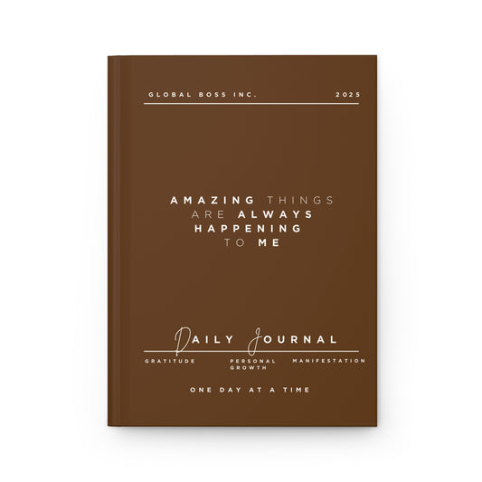 Amazing Things Are Always Happening To Me Hardcover Journal Matte Brown
