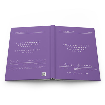 Amazing Things Are Always Happening To Me Hardcover Journal Matte Purple
