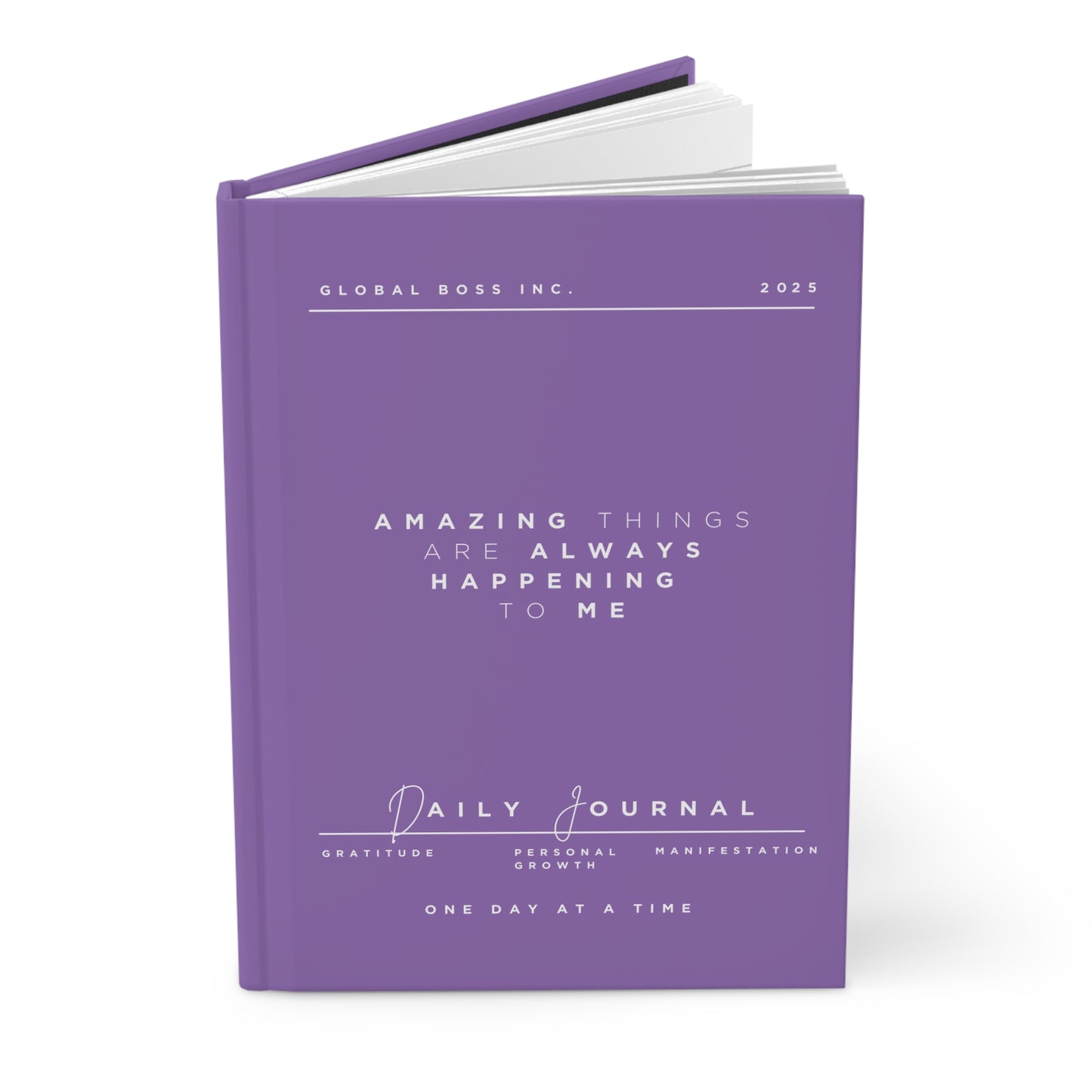 Amazing Things Are Always Happening To Me Hardcover Journal Matte Purple