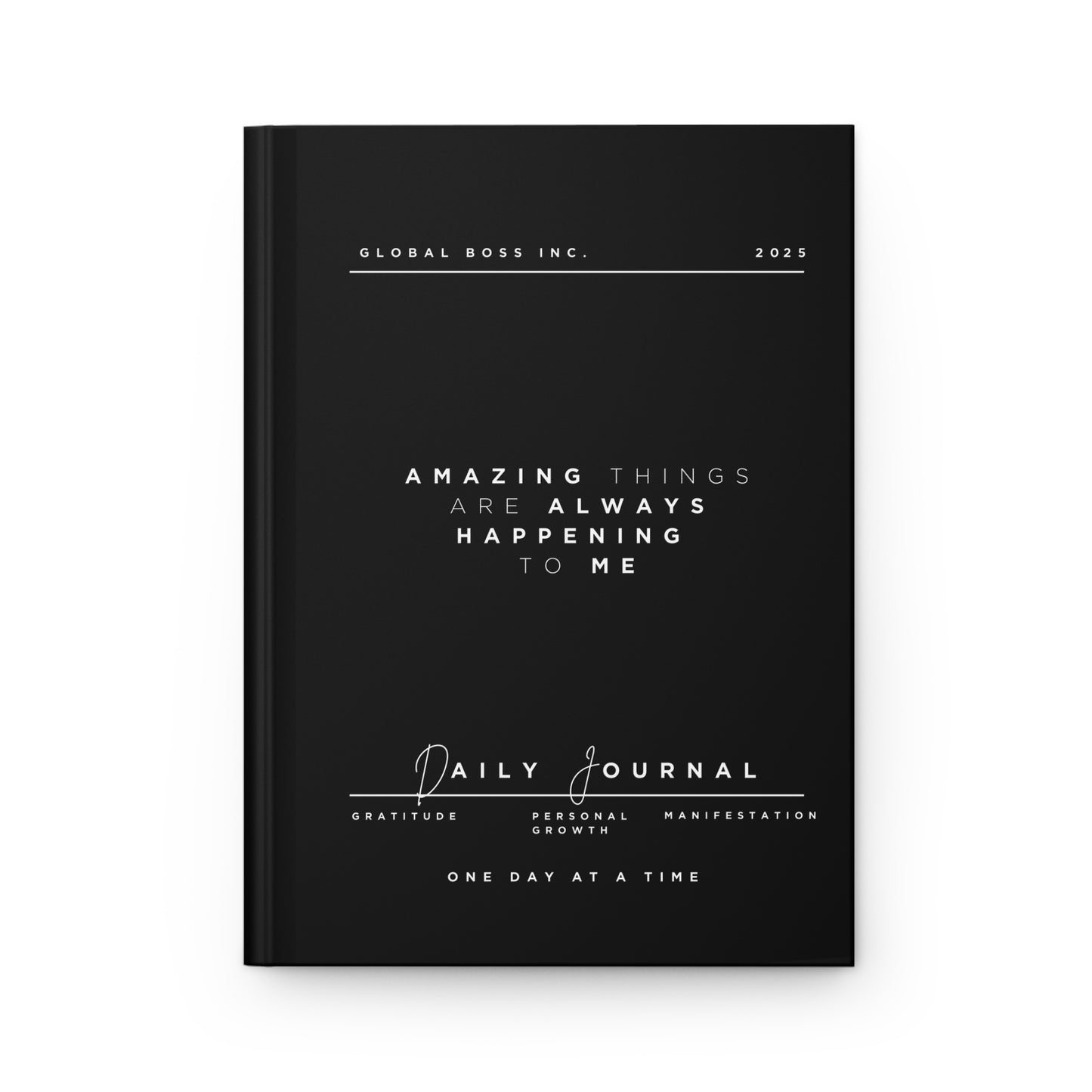 Amazing Things Are Always Happening To Me Hardcover Journal Matte Black